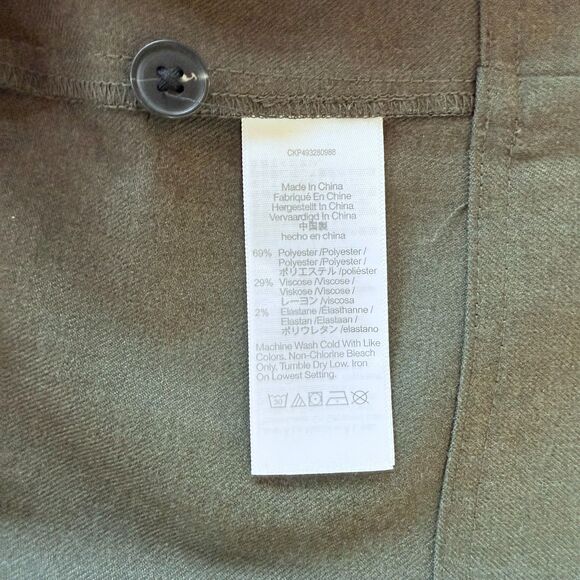 NWT Madewell Women's Button-Up Mini Shirtdress in Dark Olive Melange Size Small - Picture 11 of 15